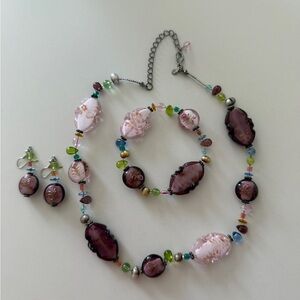 Premier Designs Multicolor Beaded Necklace Set